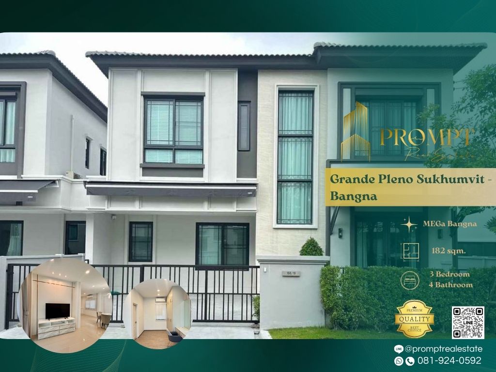 For RentHouseSamut Prakan,Samrong : GH01201 - Grande Pleno Sukhumvit - Bangna  :  แกรนด์ พลีโน่ สุขุมวิท - บางนา - Mega Bangna, International School (SISB / TCIS / Concordian), Suvarnabhumi Airport