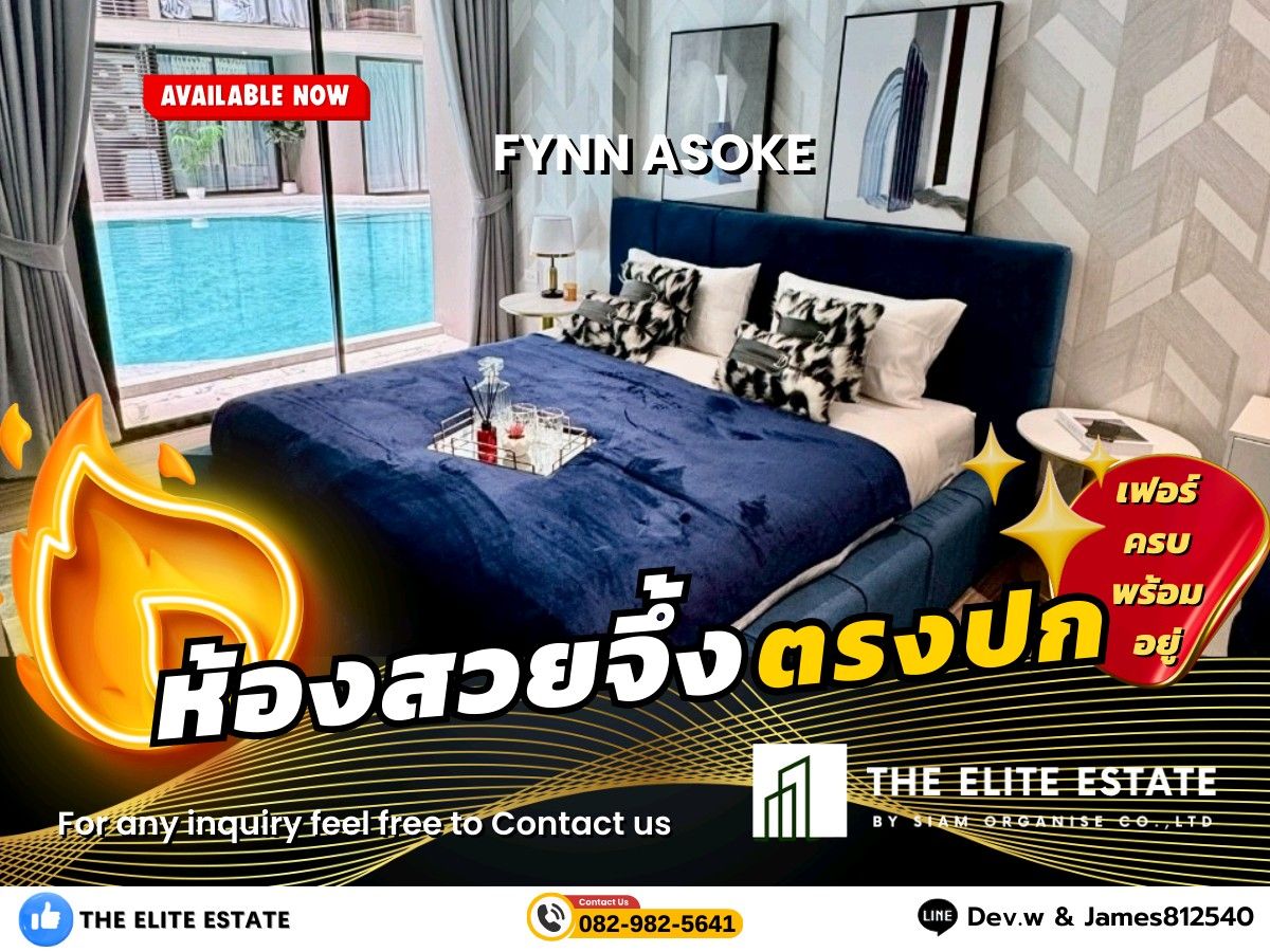 For RentCondoSukhumvit, Asoke, Thonglor : 🐲✨️ Nice room for rent 🐲✨️FYNN ASOKE