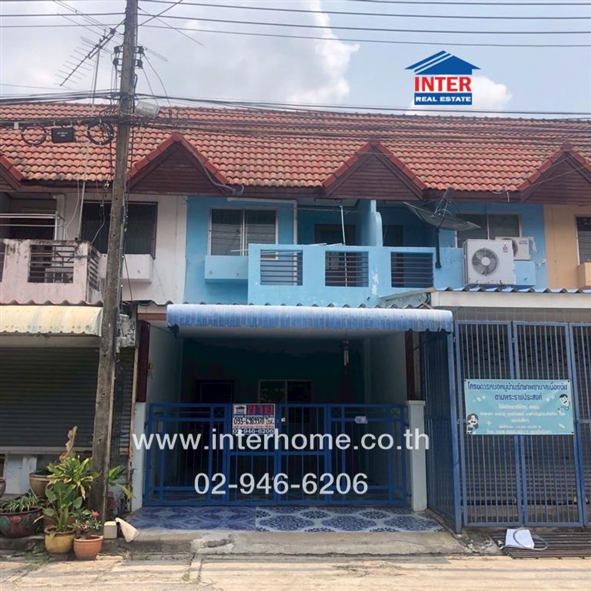 For SaleTownhomePathum Thani,Rangsit, Thammasat : Townhouse 2 floors, 20 sq.w. Village, Soi Rangsit-Nakhon Nayok 62 Rangsit-Nakhon Nayok Thanyaburi Road, Pathum Thani