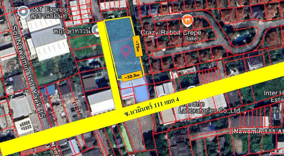 ขายที่ดินเกษตร นวมินทร์ ลาดปลาเค้า : VLM 880.1  ขายที่ดิน  ซอยนวมินทร์ 111 แยก 6 แขวงนวมินทร์ เขตบึงกุ่ม  เนื้อที่ 1-2-9 ไร่