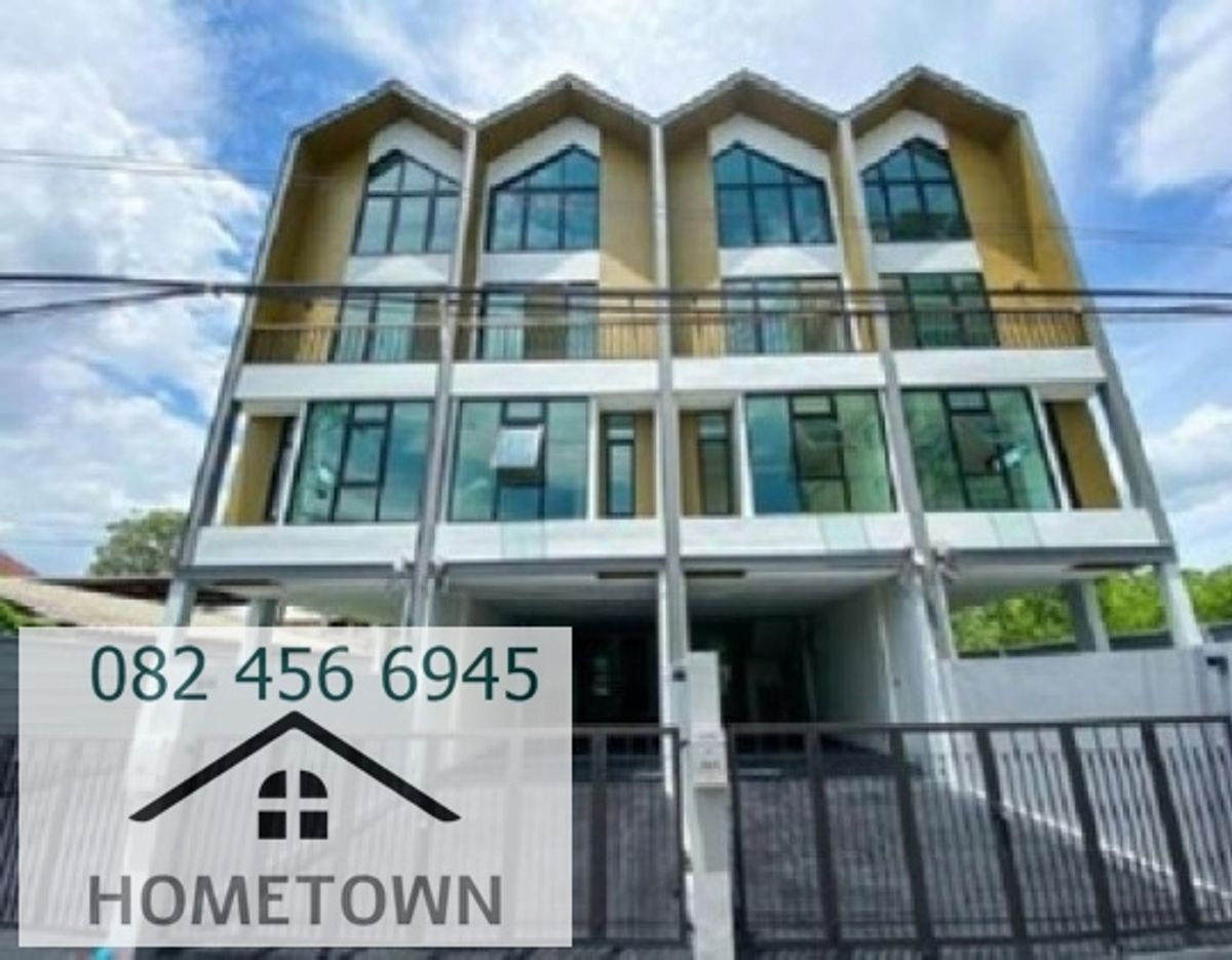 For RentTownhomeOnnut, Udomsuk : Townhome rental / Home Office 4 floors, Soiwachiratham Sathit (Sukhumvit 101/1), new corner conversion, 3 air conditioners, no furniture Curtains in the entire building / suitable as a company note office 
 
