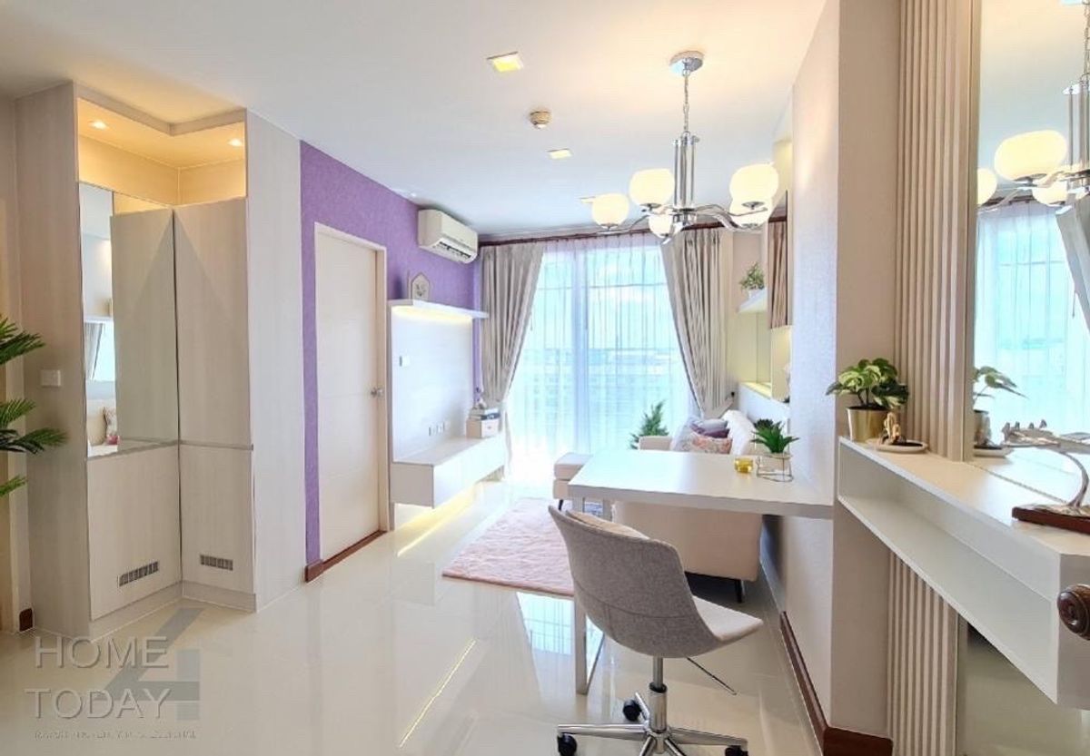 ให้เช่าคอนโดลาดกระบัง สุวรรณภูมิ : ห้องสวย วิวสนามบิน ชั้น 6 อาคาร 2 พร้อมเข้าอยู่ปลายเดือนมิถุนายนนี้ ✨✈️ เฟอร์นิเจอร์และเครื่องใช้ไฟฟ้าครบ! ห้องโปร่ง ลมดี เงียบสงบ เดินทางสะดวก