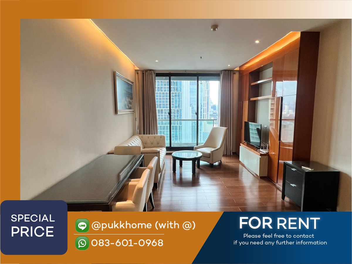 ให้เช่าคอนโดสุขุมวิท อโศก ทองหล่อ : The Address Sukhumvit 28 | 2 BEDROOM  Fully Furnished 📞Line: @pukkhome (with@)