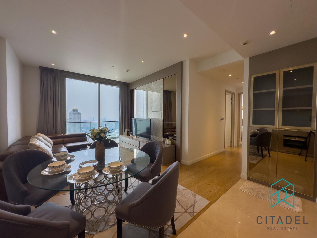 ให้เช่าคอนโดวงเวียนใหญ่ เจริญนคร : Magnolias Waterfront Residences - High Floor, Cozy 2 Beds Condo for Rent!