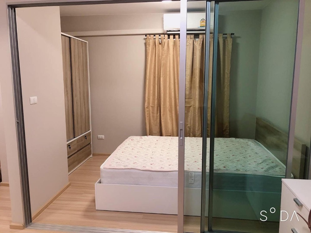 For RentCondoChaengwatana, Muangthong : 😉 # For rent PlumCondo Chaengwattana 🐣 Bedroom partition with sliding glass 🪟 Fully furnished 🔥Pun