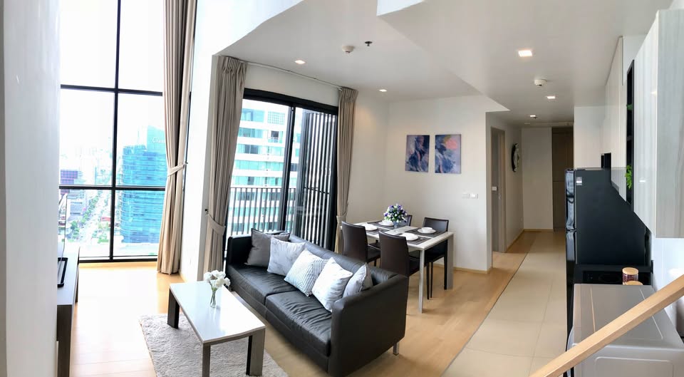 ให้เช่าคอนโดสุขุมวิท อโศก ทองหล่อ : ++เช่าด่วน++ HQ Thonglor by Sansiri** 2 ห้องนอน Duplex 84.5 ตร. ม. แต่งครบพร้อมอยู่!!