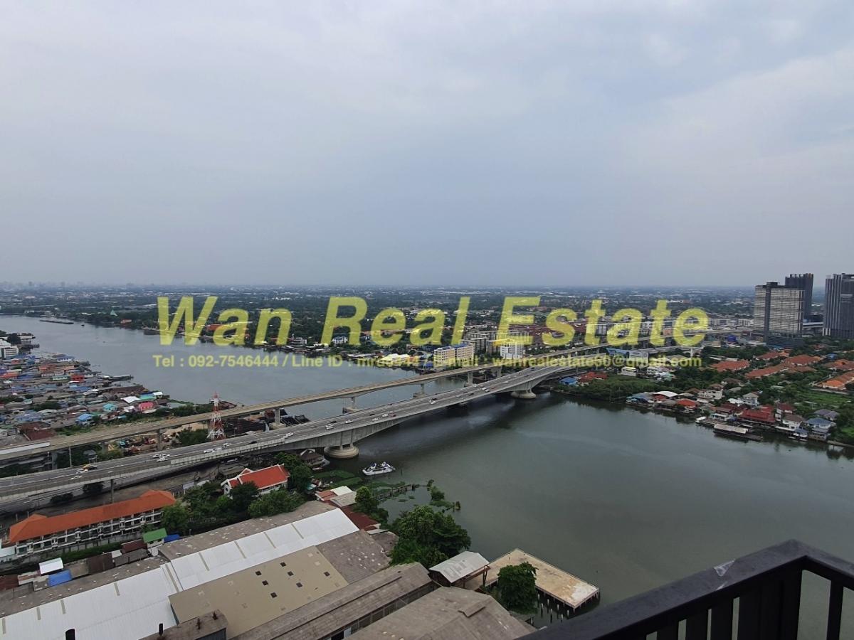 For SaleCondoRattanathibet, Sanambinna : 35th floor politan rive condo, size 31 sq.m., south river view, beautiful location near the river