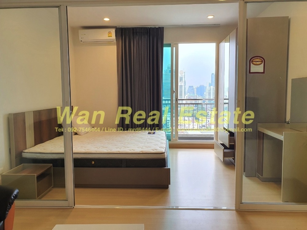 For RentCondoSathorn, Narathiwat : Condo for rent, Supalai Lite Ratchada-Narathiwat-Sathorn, 14th floor, size 35 sq.m., complete, ready to move in.