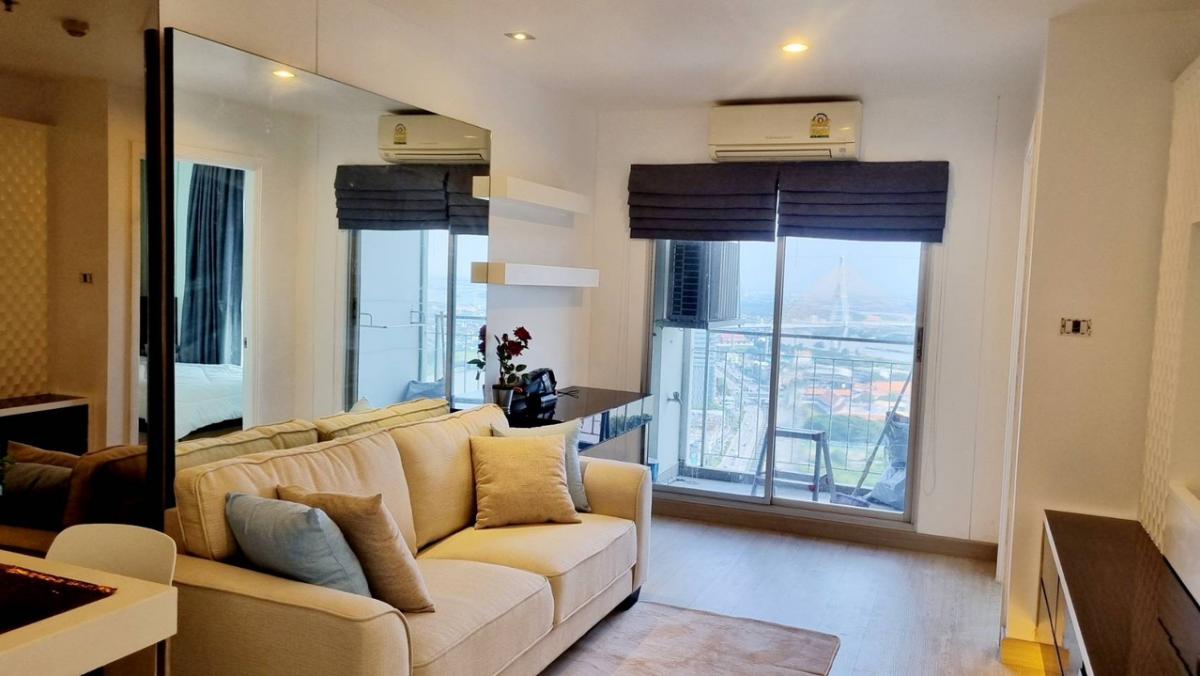 For SaleCondoRama3 (Riverside),Satupadit : For sale: Lumpini Park Riverside Rama 3 condo, size 32.54 sq m., Building D, 28th floor, 1 bedroom, 1 bathroom, separate kitchen, Chao Phraya River view, fully furnished, ready to move in, east side, price 2,700,000 million, call 093-028-1245, id line: pr