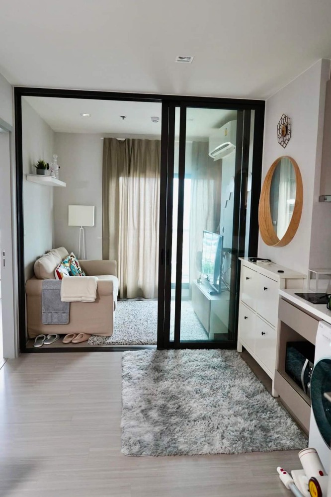 For RentCondoOnnut, Udomsuk : 🛟Condo for rent, Life Sukhumvit 62, near BTS Bang Chak, 39 sq m., 1 bedroom, fully furnished, has washing machine, rent only 22000-