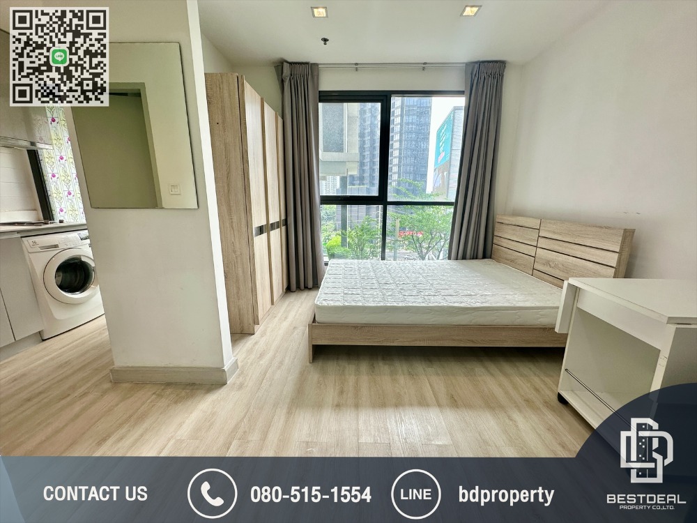 For RentCondoRama9, Petchburi, RCA : Bestdeal  FOR RENT Studio 22 sqm. Rental 13,000 THB /month CONDO “Ideo Mobi Rama 9” Near Phraram Kao 9 MRT Station 80 meters.