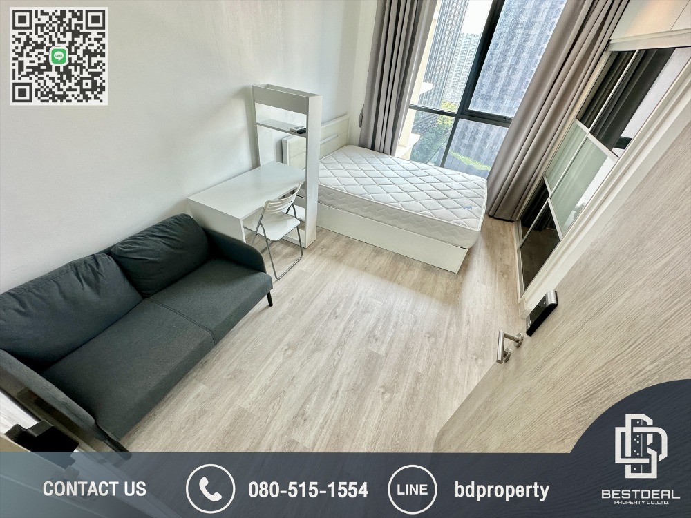 For RentCondoRama9, Petchburi, RCA : Bestdeal  FOR RENT Studio 22 sqm. Rental 13,000 THB /month CONDO “IDEO MOBI RAMA 9” Near Phraram Kao 9 MRT Station 80 meters.