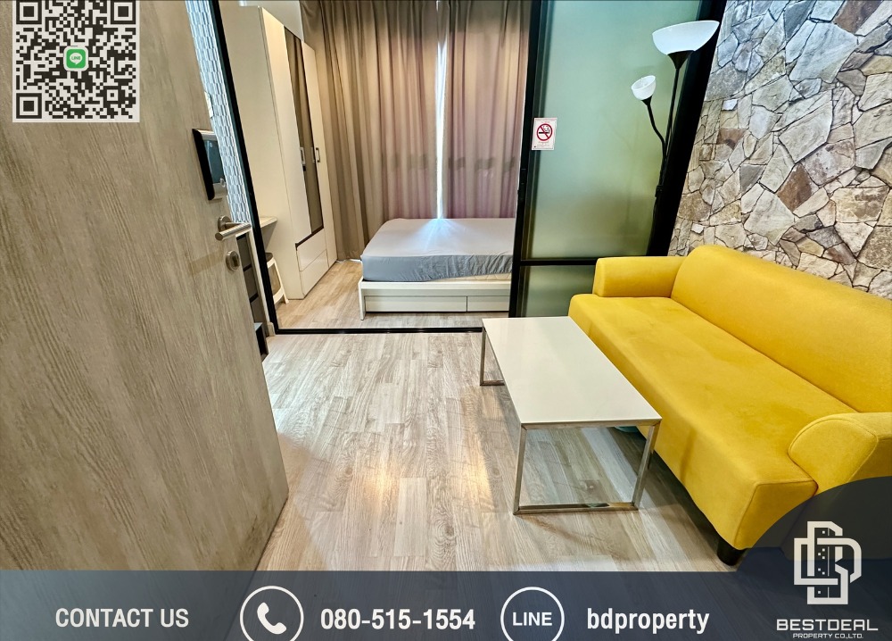 For RentCondoRama9, Petchburi, RCA : Bestdeal  FOR RENT Studio 22 sqm. Rental 12,000 THB /month CONDO “IDEO MOBI RAMA 9” Near Phraram Kao 9 MRT Station 80 meters.