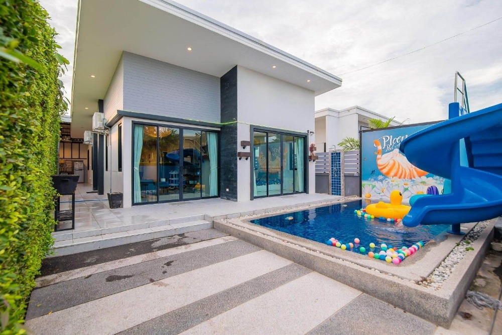 ขายบ้านหัวหิน ประจวบคีรีขันธ์ : ขายบ้าน Pool Villa หัวหิน ใหม่เอี่ยม พร้อมสระว่ายน้ำ เครื่องเล่นสไลด์เดอร์ใหญ่  Ref.A01231201