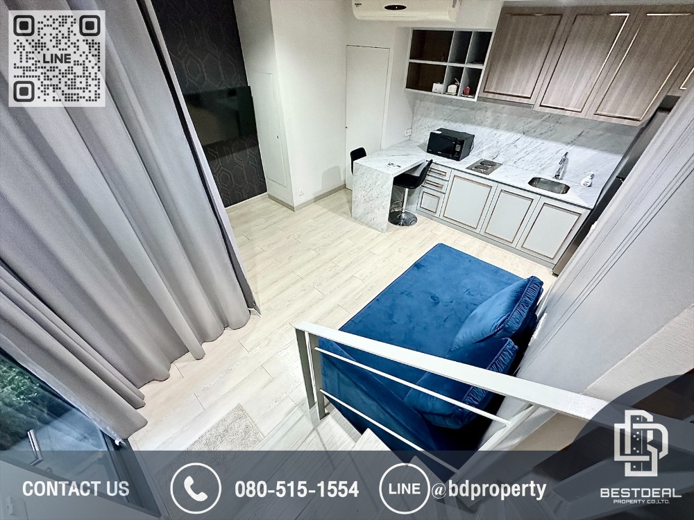 For RentCondoRama9, Petchburi, RCA : Bestdeal FOR RENT CONDO. “Ideo Mobi Rama 9”1bedroom Duplex 45sqm. Rental 23,000 THB /month  Near Phraram Kao 9 MRT Station 80 meters.