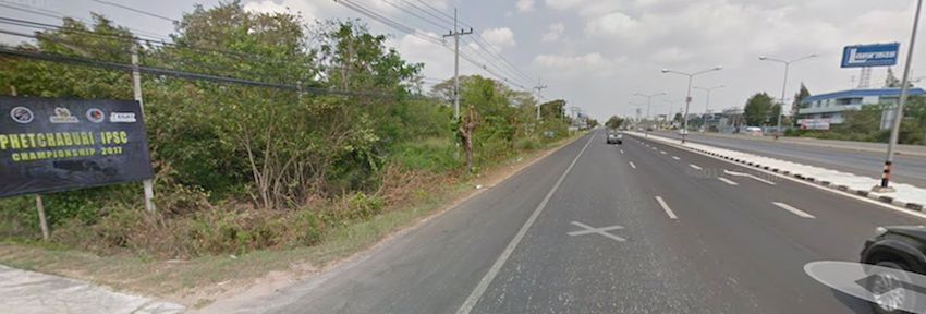 For RentLandCha-am Phetchaburi : (Owner) Land for rent 8-0-66 rai, width 80 meters.