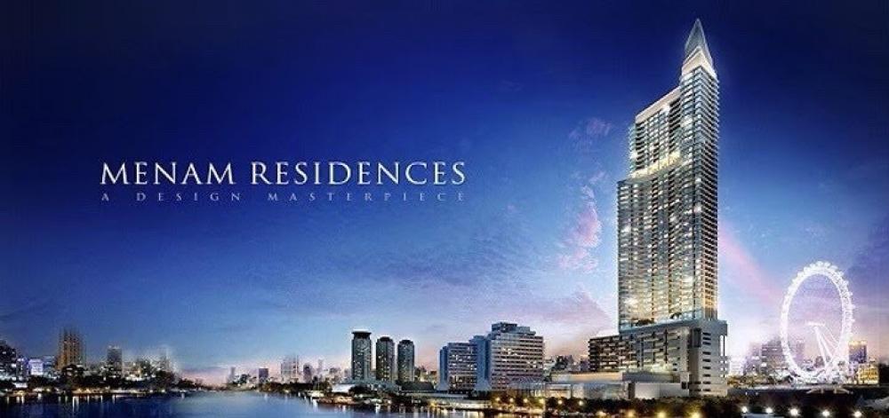 For RentCondoSathorn, Narathiwat : Menam Residences For Rent Luxury Riverside Condominium with stunning river view from the roomLocation: Charoen Krung Rd. Near BTS Taksin- Size 134 sq. M.- 3 bedroom 2 bathroom.- Floor 42- River view- Fully furnished- Electronics TV, refrigerator,