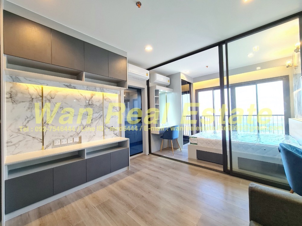 For RentCondoRattanathibet, Sanambinna : Condo for rent, Politan Aqua, 56th floor, size 31 sq m, river view, Koh Kret, beautifully decorated, ready to move in (new project)