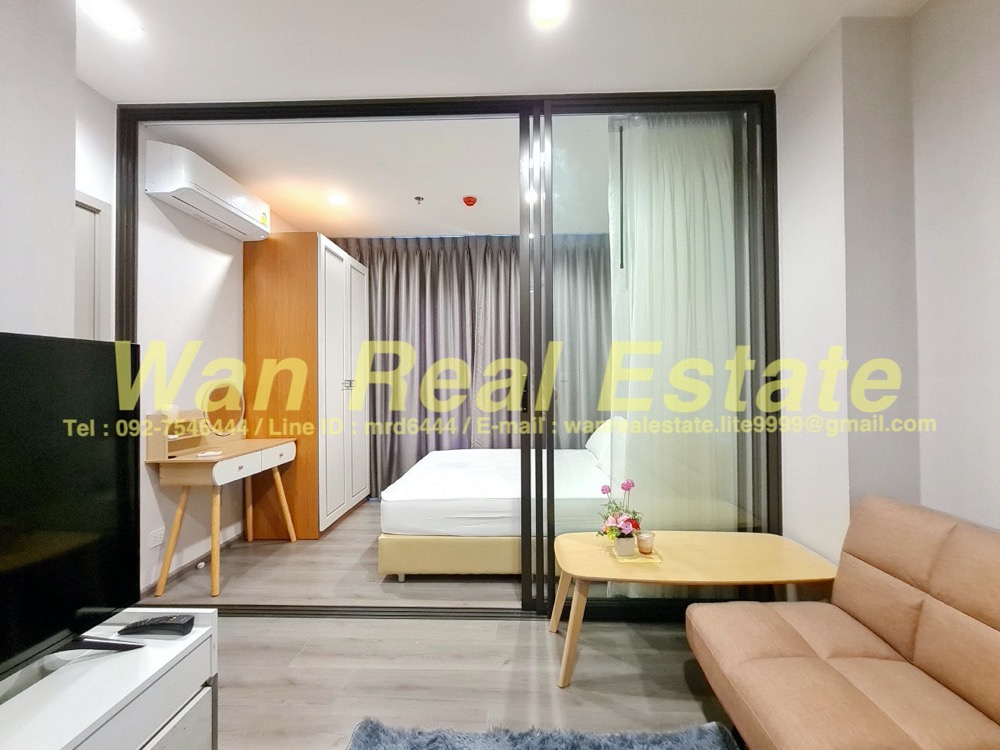 For RentCondoRattanathibet, Sanambinna : Condo for rent, Politan Aqua, 39th floor, size 25 sq m, corner room, river view, beautifully decorated, fully furnished, ready to move in, has a washing machine.