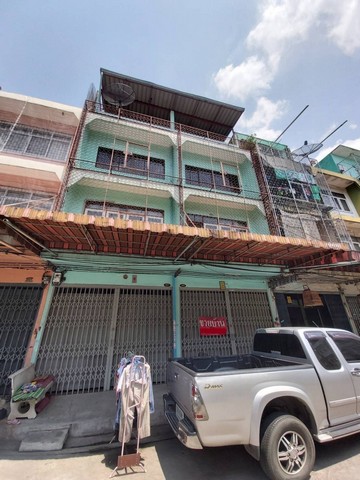 For SaleShophouseRathburana, Suksawat : Urgent sale !! Commercial building, 2 booths, 4 floors, Soi Ratburana 5, good location near the main road