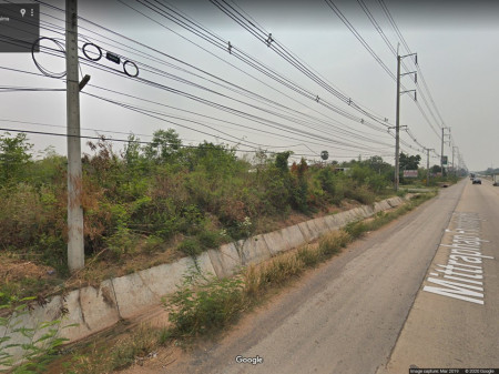 For SaleLandKorat Nakhon Ratchasima : Land for sale on Mittraphap Road, Sung Noen, Korat, 8 rai 2 ngan 85 square wah, beautiful plot, suitable for factory, office