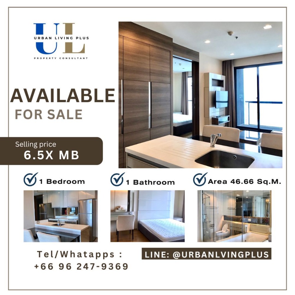 For SaleCondoSathorn, Narathiwat : ( U20241112100 ) Tel/Line 096-2479369 ✨ FOR SELL !! THE ADDRESS SATHORN 1 Bedroom 46.66 Sq.M. Never rented, Best Price