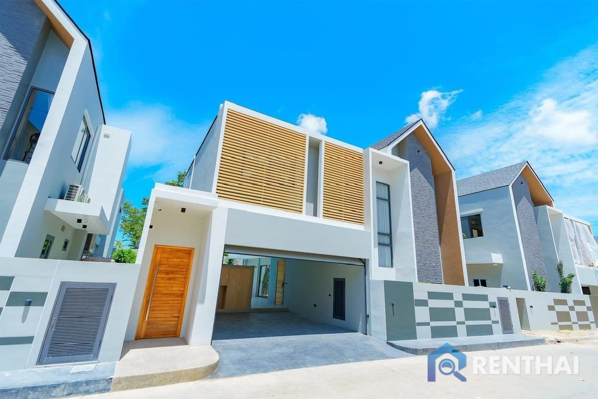 For SaleHousePattaya, Bangsaen, Chonburi : Beautiful modern nordic style house for sale in Pattaya