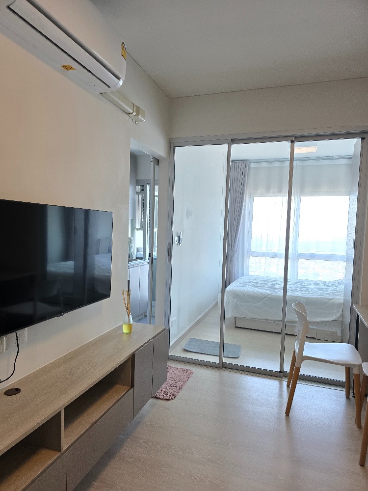 For RentCondoChaengwatana, Muangthong : Niche ID Pakkret 🔥 For rent 7,500 baht 🔥 31st floor, Chao Phraya River view 🔥 Furniture, 2 air conditioners, complete electrical appliances 💥 Near Suankularb School