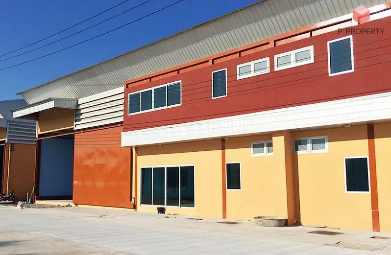 For RentWarehouseMahachai Samut Sakhon : Warehouse/office for rent, Suan Luang Subdistrict, Krathum Baen District, Samut Sakhon Province, area 500-1,200 sq m.