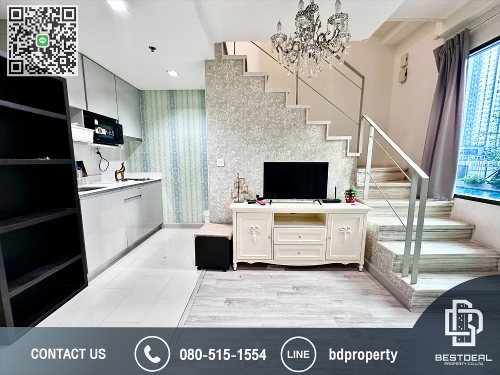 For RentCondoRama9, Petchburi, RCA : BESTDEAL FOR RENT   1bedroom Duplex 45sqm. Rental 18,000 THB /month  “IDEO MOBI RAMA 9”Near Phraram Kao 9 MRT Station 80 meters.