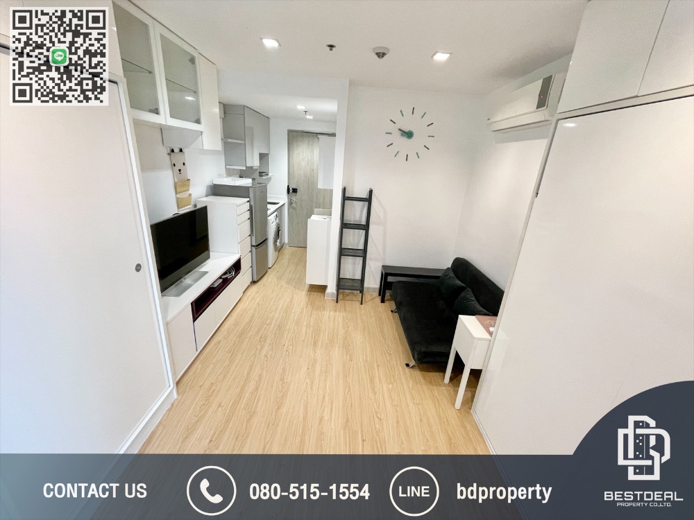 For RentCondoRama9, Petchburi, RCA : Bestdeal  FOR RENT Studio 22 sqm. Rental 13,000 THB /month CONDO “IDEO MOBI RAMA 9” Near Phraram Kao 9 MRT Station 80 meters.