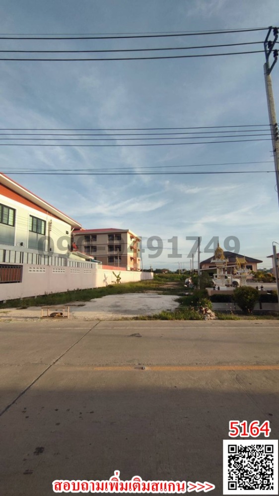 For RentLandSamut Prakan,Samrong : Long-term vacant land for rent along the Suvarnabhumi Canal Suitable for making a warehouse, product storage, flea market