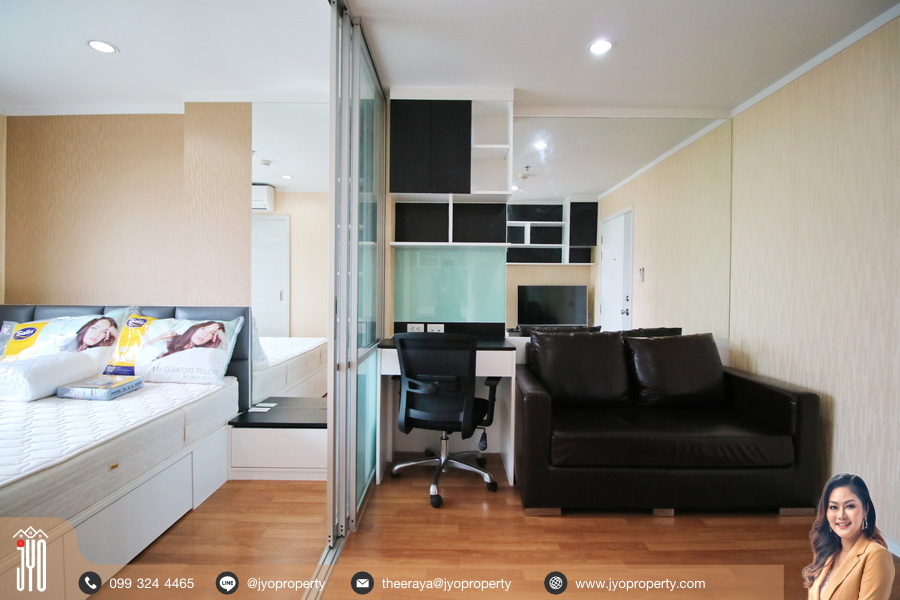 For RentCondoRama9, Petchburi, RCA : JY-R0029-For Rent Lumpini Park Rama 9 - Ratchada, Building A, 8th floor, 26sq.m., 1 Bed 1 Bath, Near MRT rama 9 1.5km.