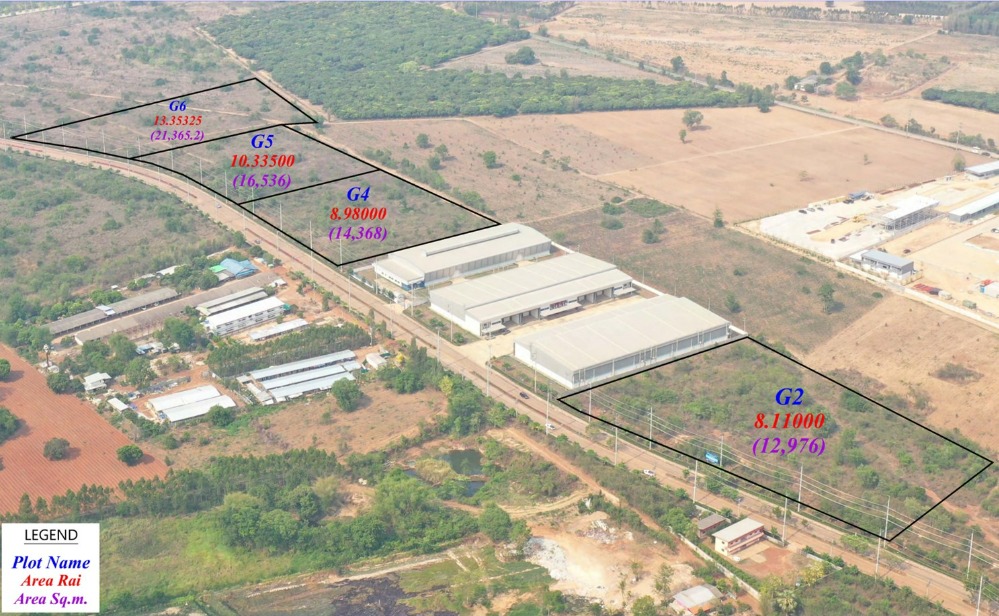 For SaleLandPrachin Buri : beautiful plot of land for sale in Hi-Tech Industrial Estate, Kabinburi