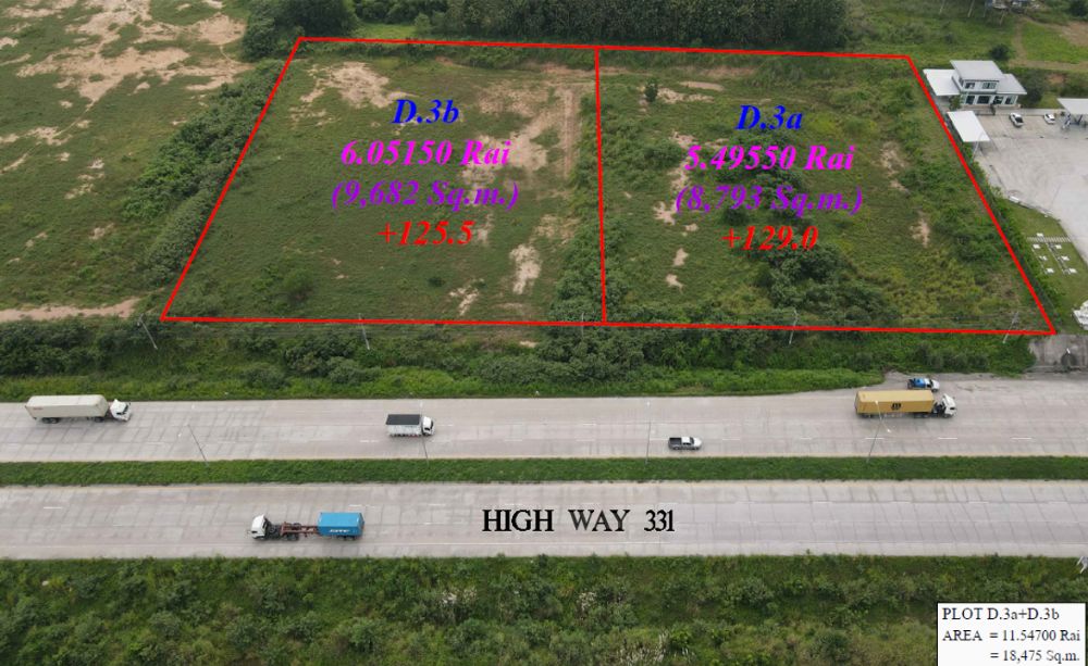 For SaleLandSriracha Laem Chabang Ban Bueng : Land for sale on 331 road (new)