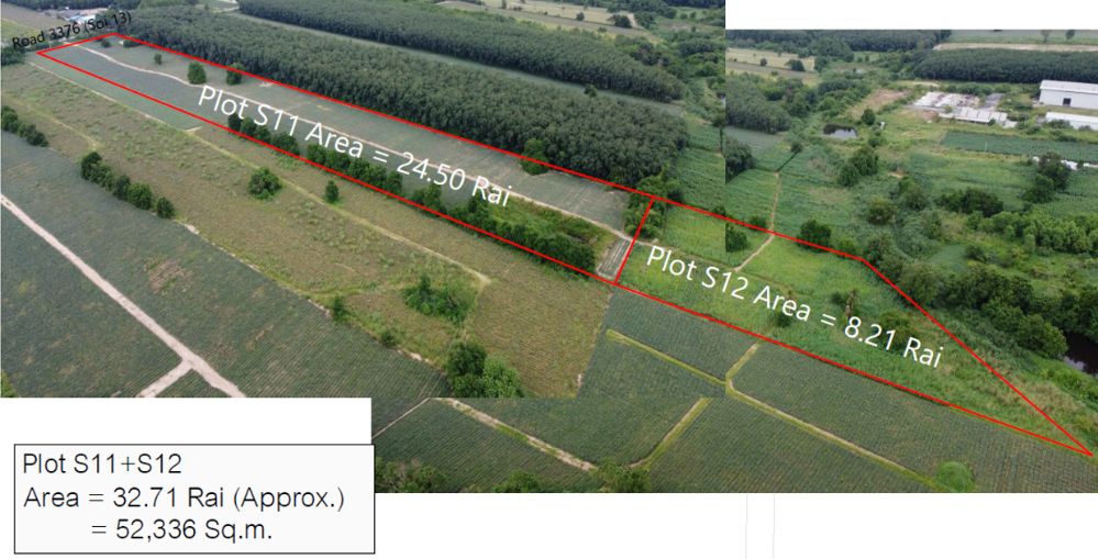 ขายที่ดินระยอง : ขายที่ดินแปลงติดกัน ในเขต EEC อ.นิคมพัฒนา จ.ระยอง ติดถนนสาย 3376