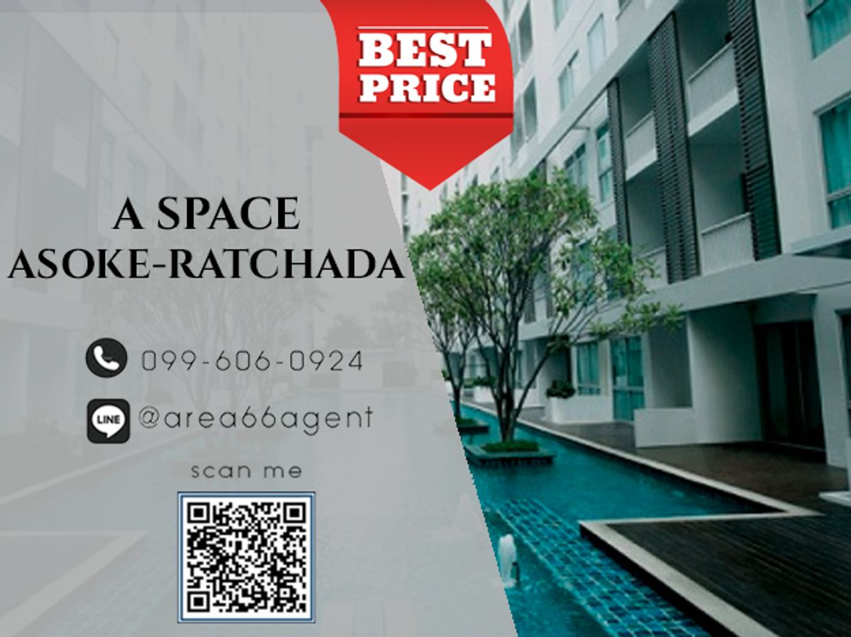 For SaleCondoRama9, Petchburi, RCA : 🔥 For sale!! Condo A Space Asoke-Ratchada