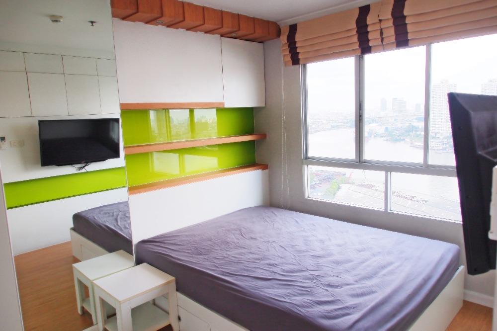 For RentCondoRathburana, Suksawat : LPN Rat Burana, size 30.96 sq m., 24th floor, river view, corner room, fully built-in (available 10 Jan. 2025)