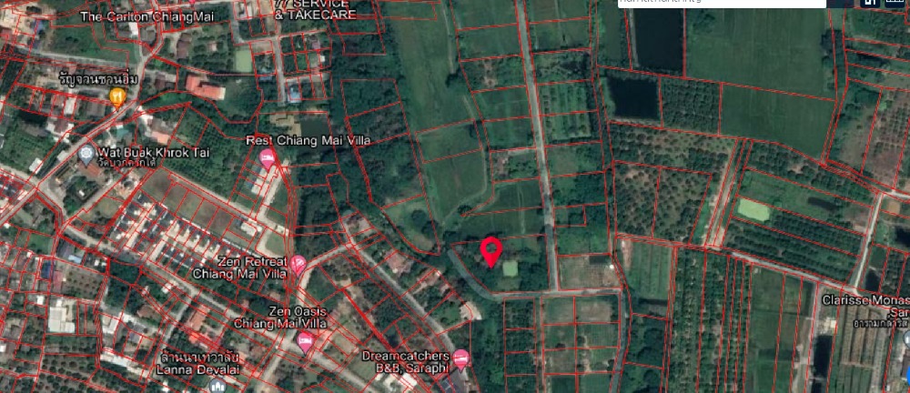 For SaleLandChiang Mai : Land for sale / rent, Saraphi, Chiang Mai, over 4 rai, can be divided or converted