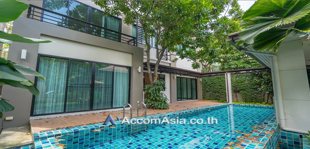 ให้เช่าบ้านสุขุมวิท อโศก ทองหล่อ : (1818961) Private Swimming Pool | 3 Bedrooms House for Rent in Sukhumvit, Bangkok near BTS Thong Lo at Peaceful Living