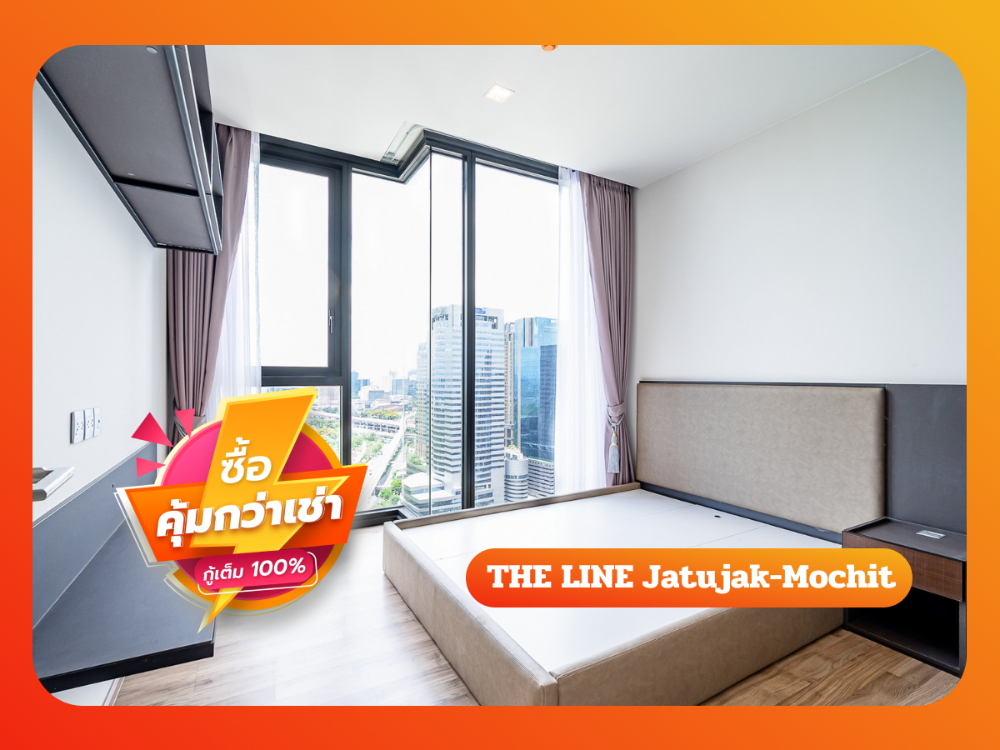 For SaleCondoSapankwai,Jatujak : THE LINE Jatujak-Mochit, High floor north view near BTS and MRT with Jatujak aprk view on 30th floor