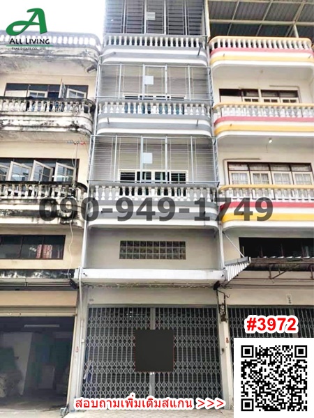 For RentShophouseBang kae, Phetkasem : Rent a 3-storey commercial building, Soi Petchkasem 102/2, Bang Khae, suitable for office use. usable space